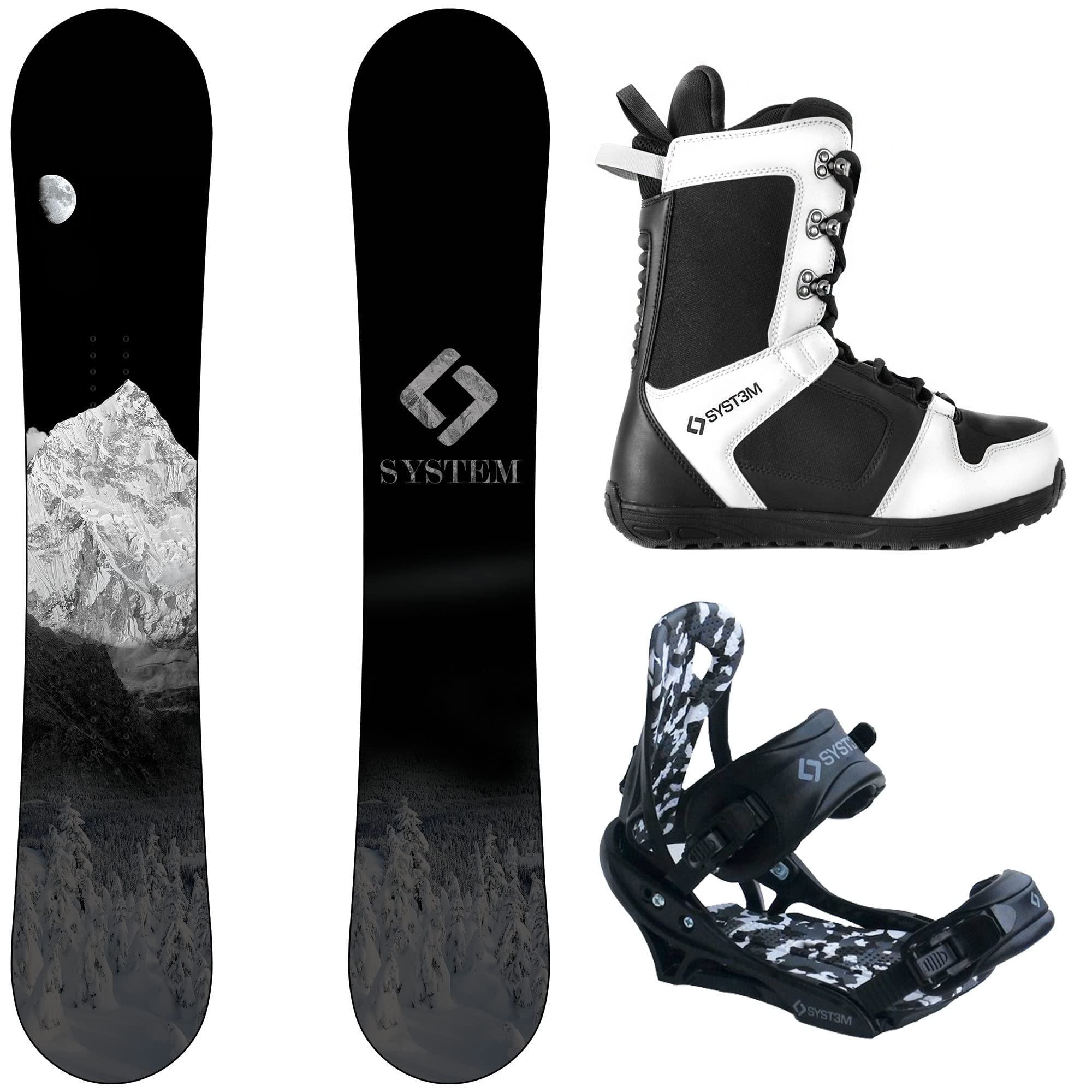 Amazon.com : System MTN and APX Complete Men's Snowboard Package